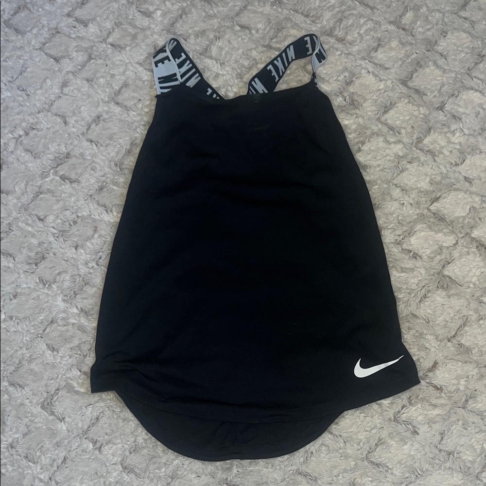 Nike Black top  with Logo Straps